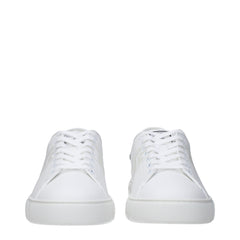 Versace Witte Leren Lage Sneakers