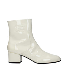 Celine Beige Leren Enkellaarsjes