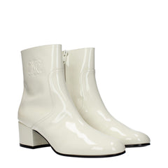 Celine Beige Leren Enkellaarsjes