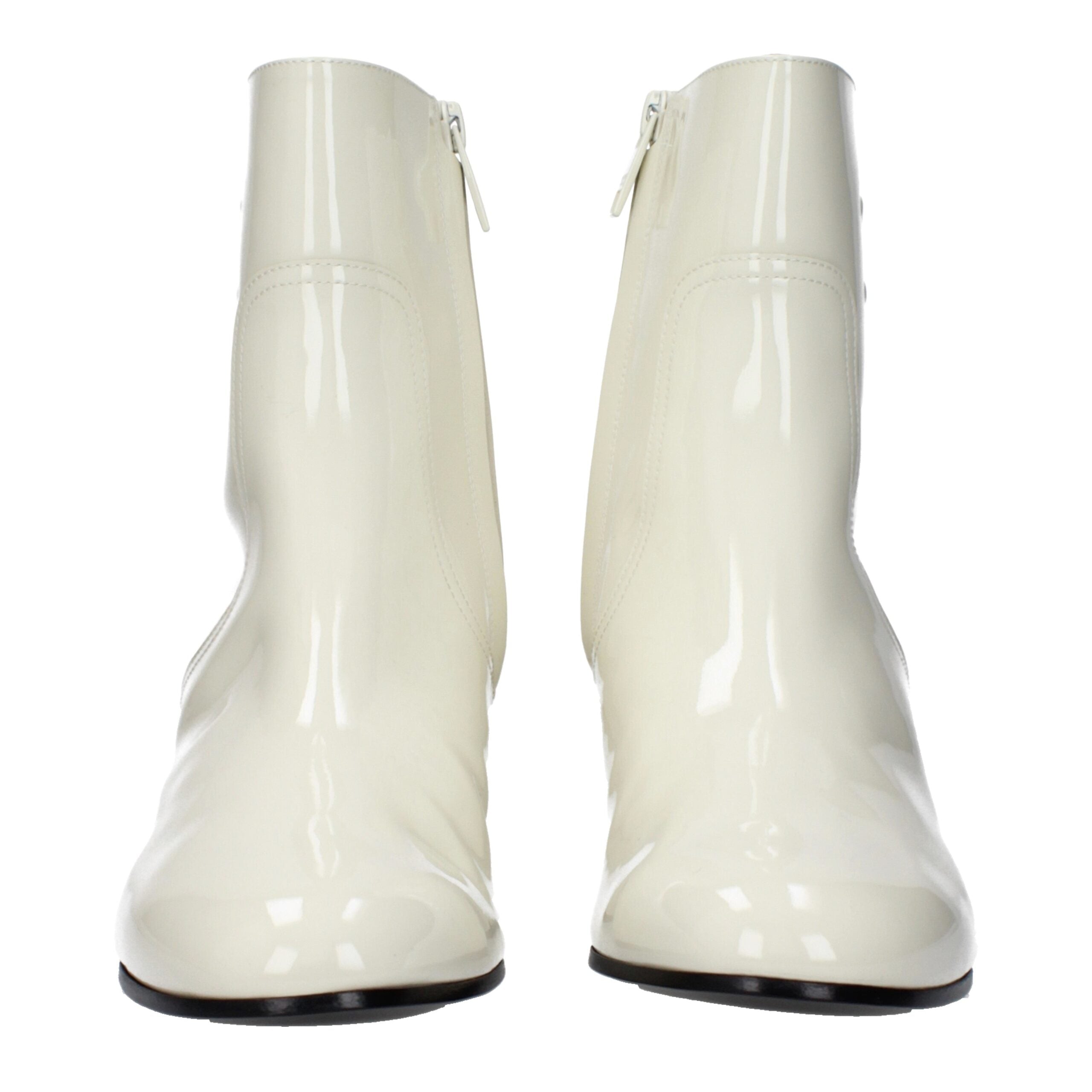 Celine Beige Leren Enkellaarsjes