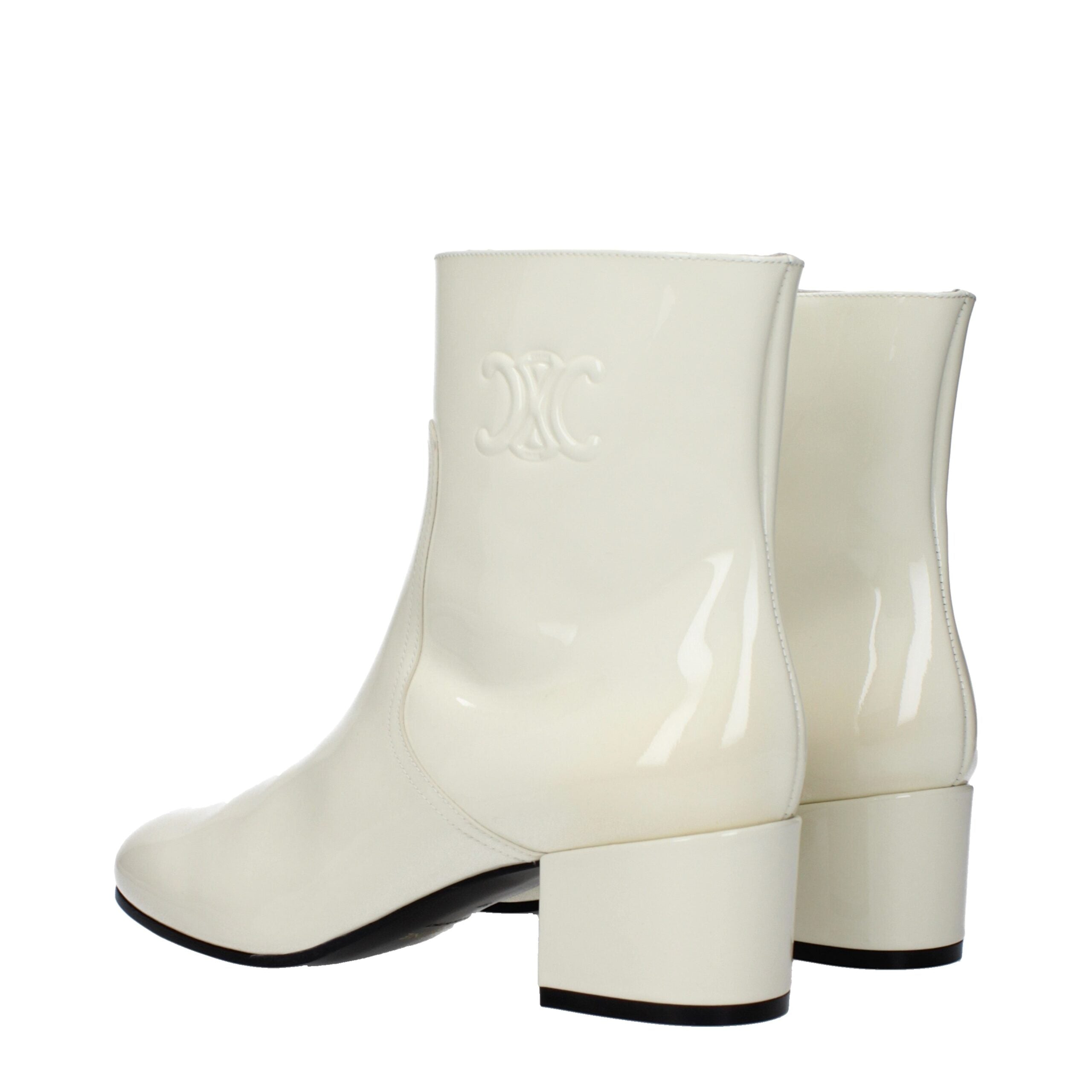 Celine Beige Leren Enkellaarsjes