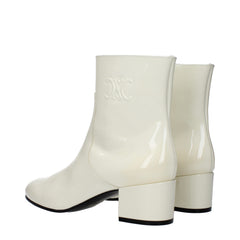 Celine Beige Leren Enkellaarsjes
