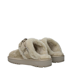 Burberry Groene Leren Pantoffels
