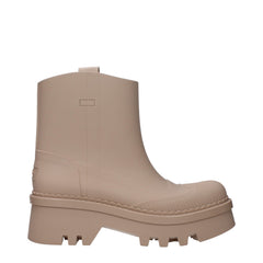 Chloé Ankle Boots aus rosafarbener Baumwolle