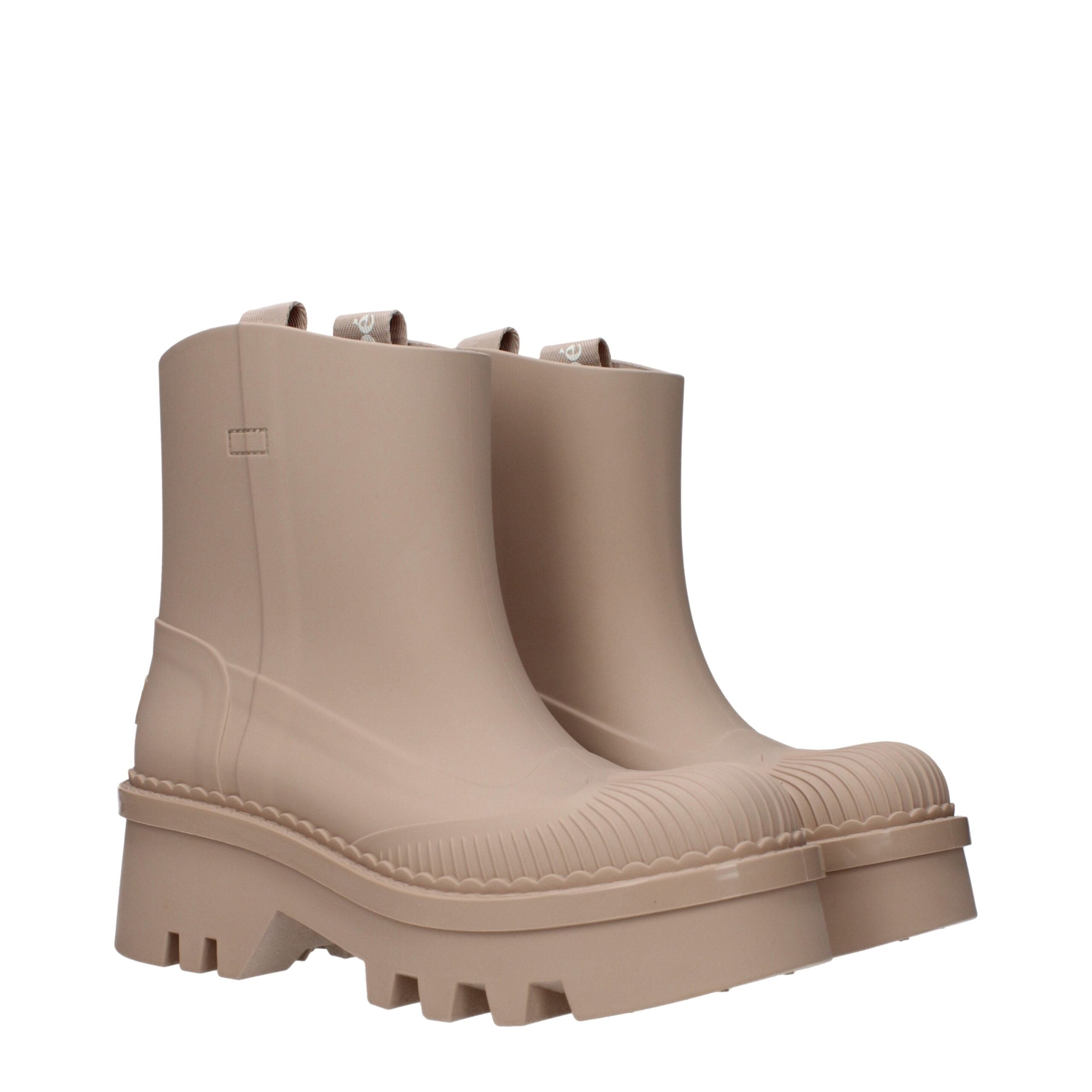 Chloé Ankle Boots aus rosafarbener Baumwolle