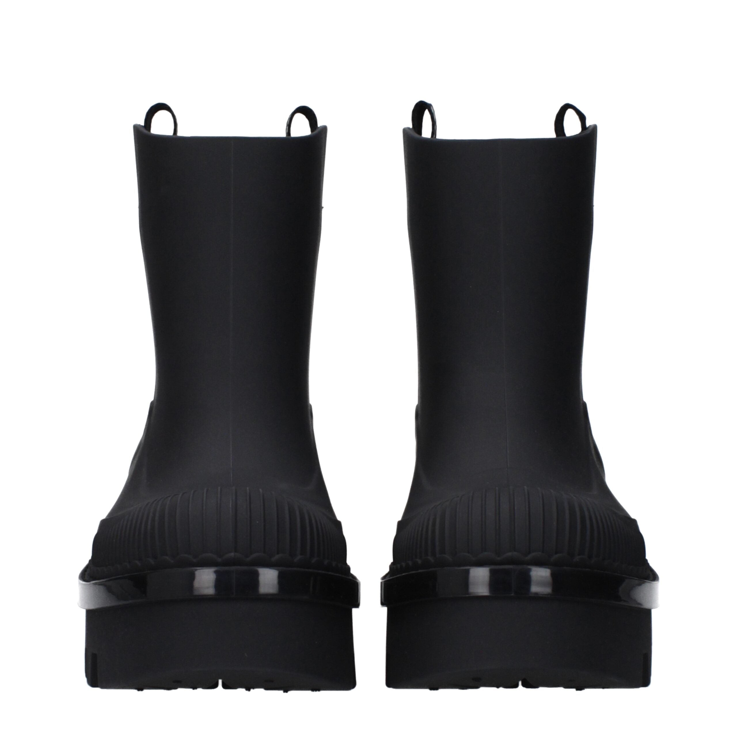 Chloé Schwarze Ankle Boots aus Baumwolle