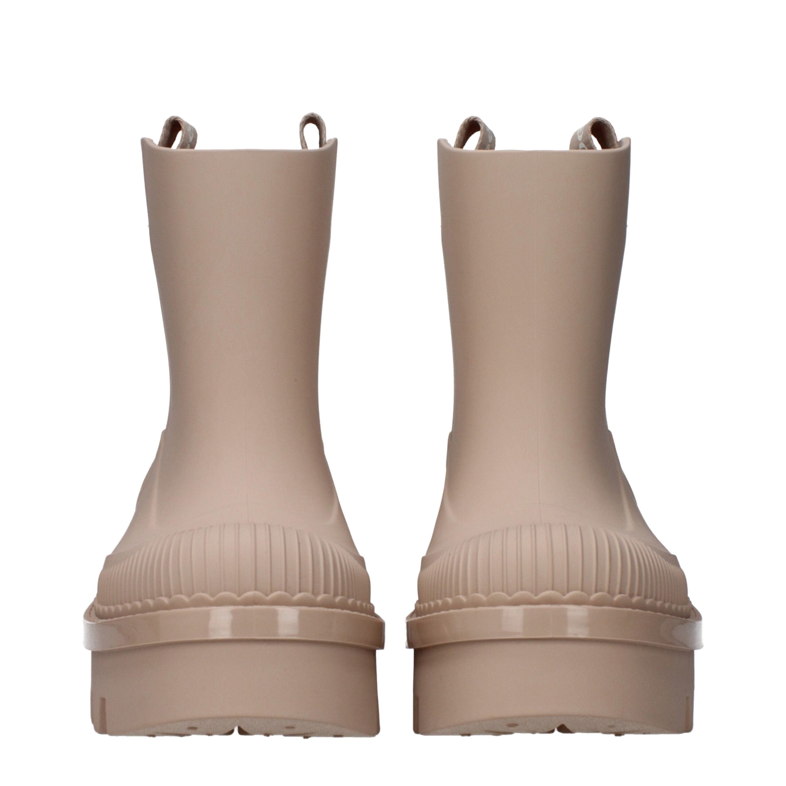 Chloé Ankle Boots aus rosafarbener Baumwolle