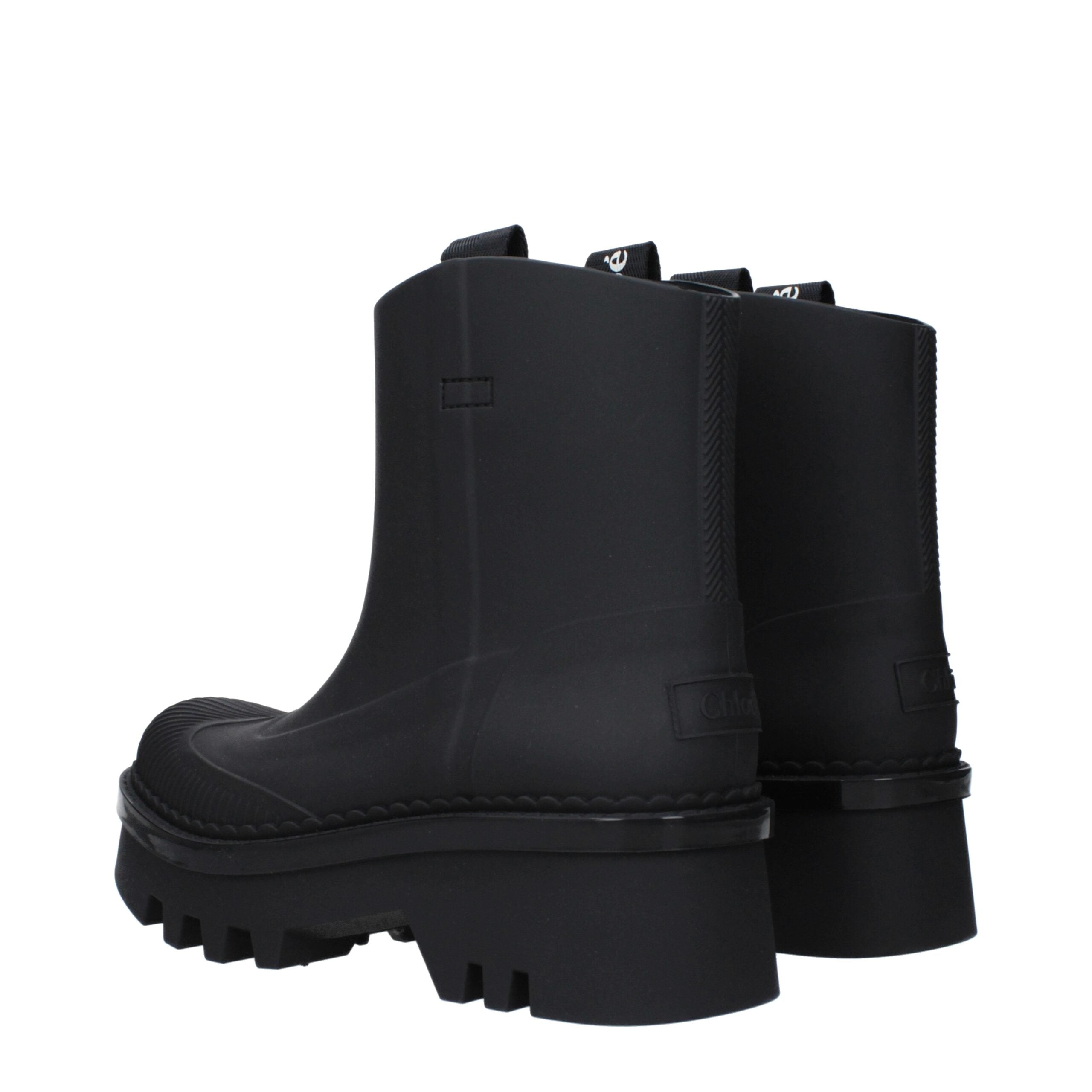 Chloé Schwarze Ankle Boots aus Baumwolle