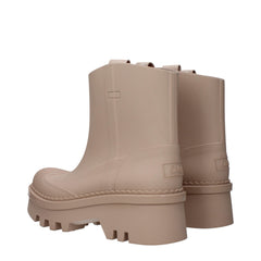 Chloé Ankle Boots aus rosafarbener Baumwolle