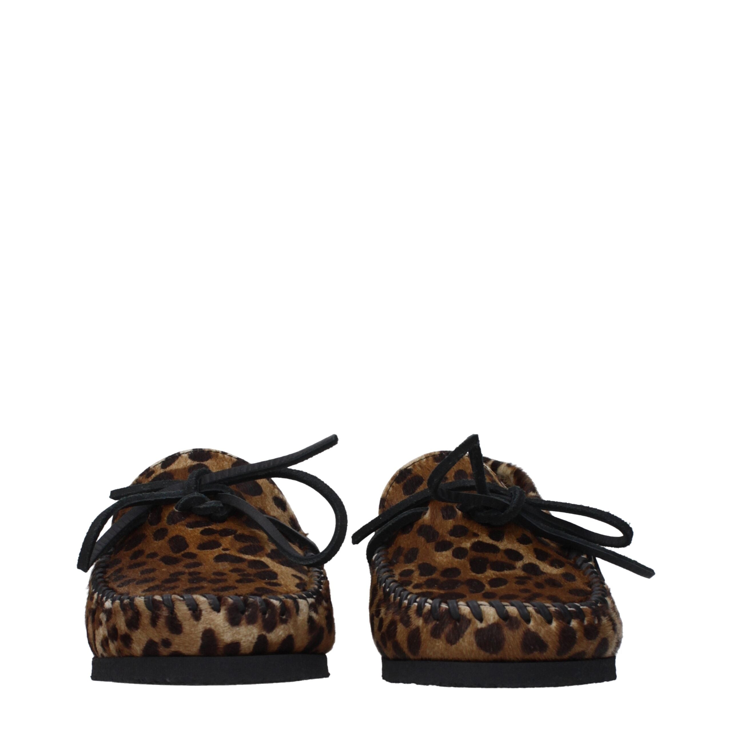 Isabel Marant Braune Slipper aus Rosshaar