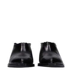 Moschino Zwarte Leren Muiltjes