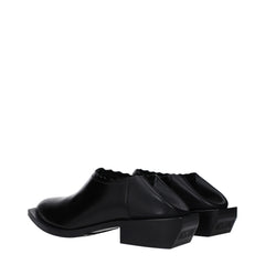 Moschino Zwarte Leren Muiltjes