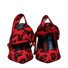 The Attico Rode Stoffen Pumps met Hoge Hak