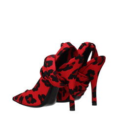 The Attico Rode Stoffen Pumps met Hoge Hak