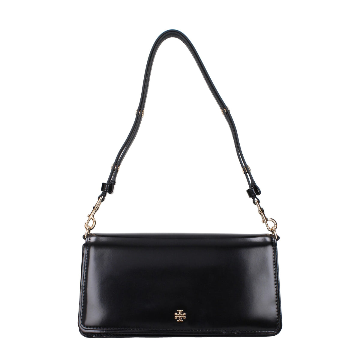 Tory Burch Schwarze Leder-Umhängetasche