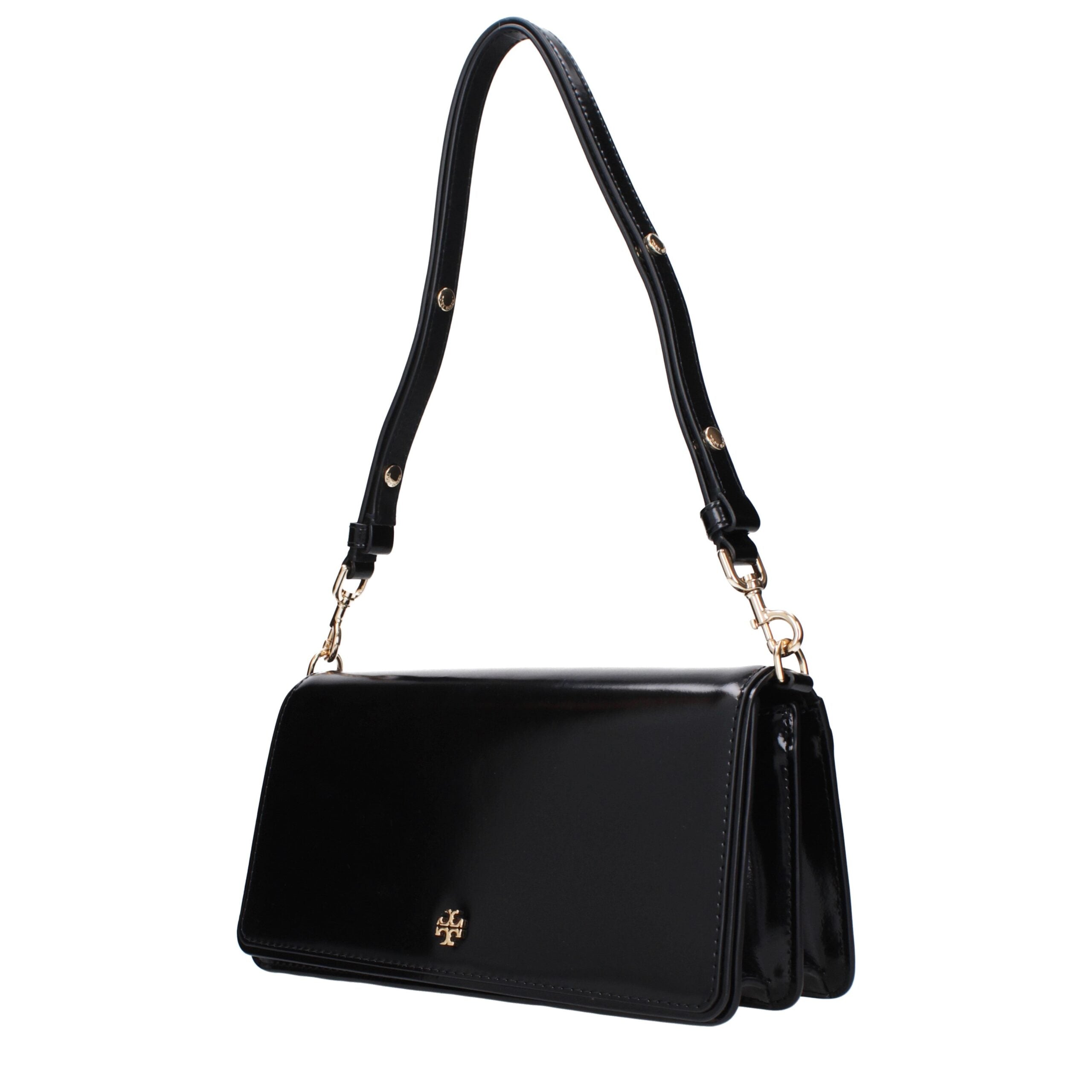 Tory Burch Schwarze Leder-Umhängetasche