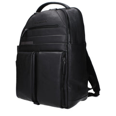 Piquadro Black Leather Backpack