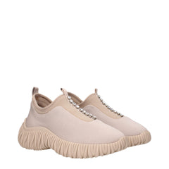 Miu Miu Beige stoffen sneakers