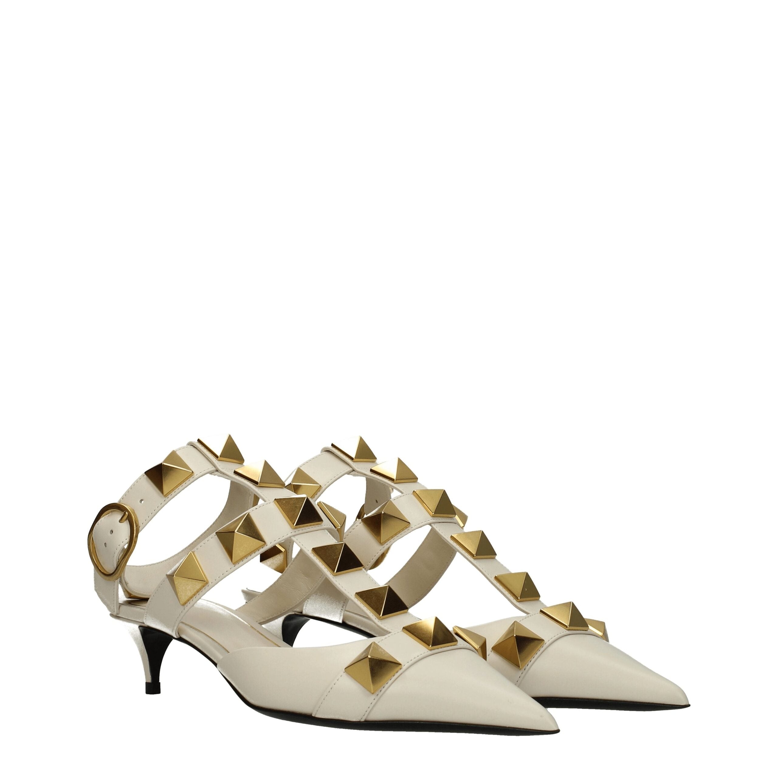 Valentino Garavani Beigefarbene Leder-Stiletto-Sandalen