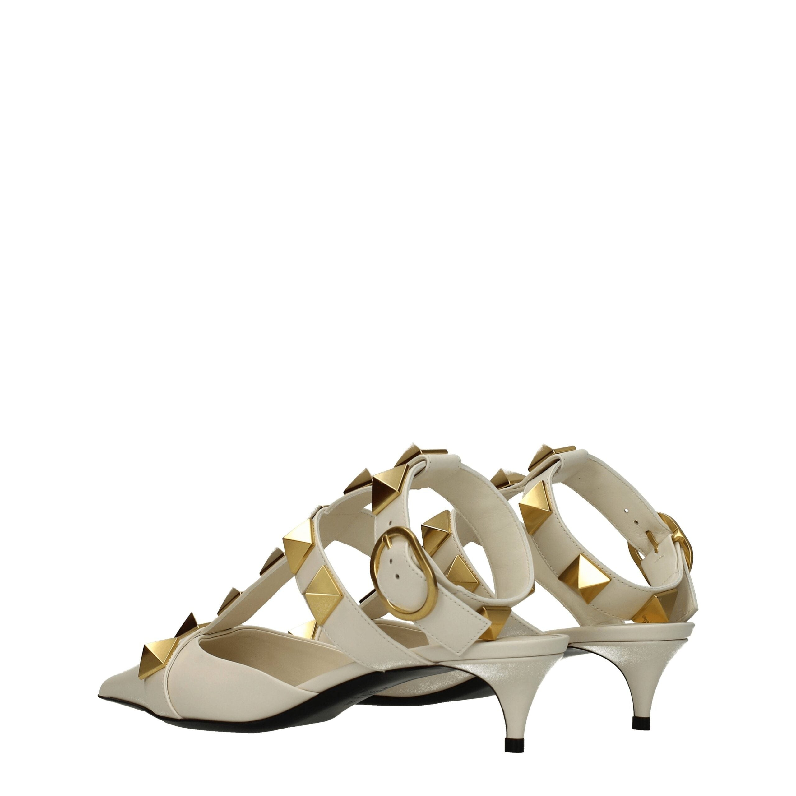 Valentino Garavani Beigefarbene Leder-Stiletto-Sandalen