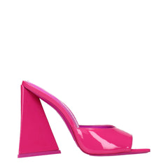 The Attico Plateausandalen aus pinkfarbenem Leder