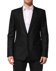 Dolce & Gabbana Zwart Wollen Single Breasted Jas Blazer