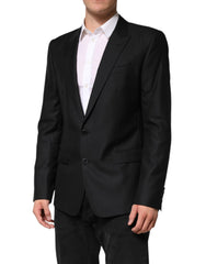 Dolce & Gabbana Zwart Wollen Single Breasted Jas Blazer