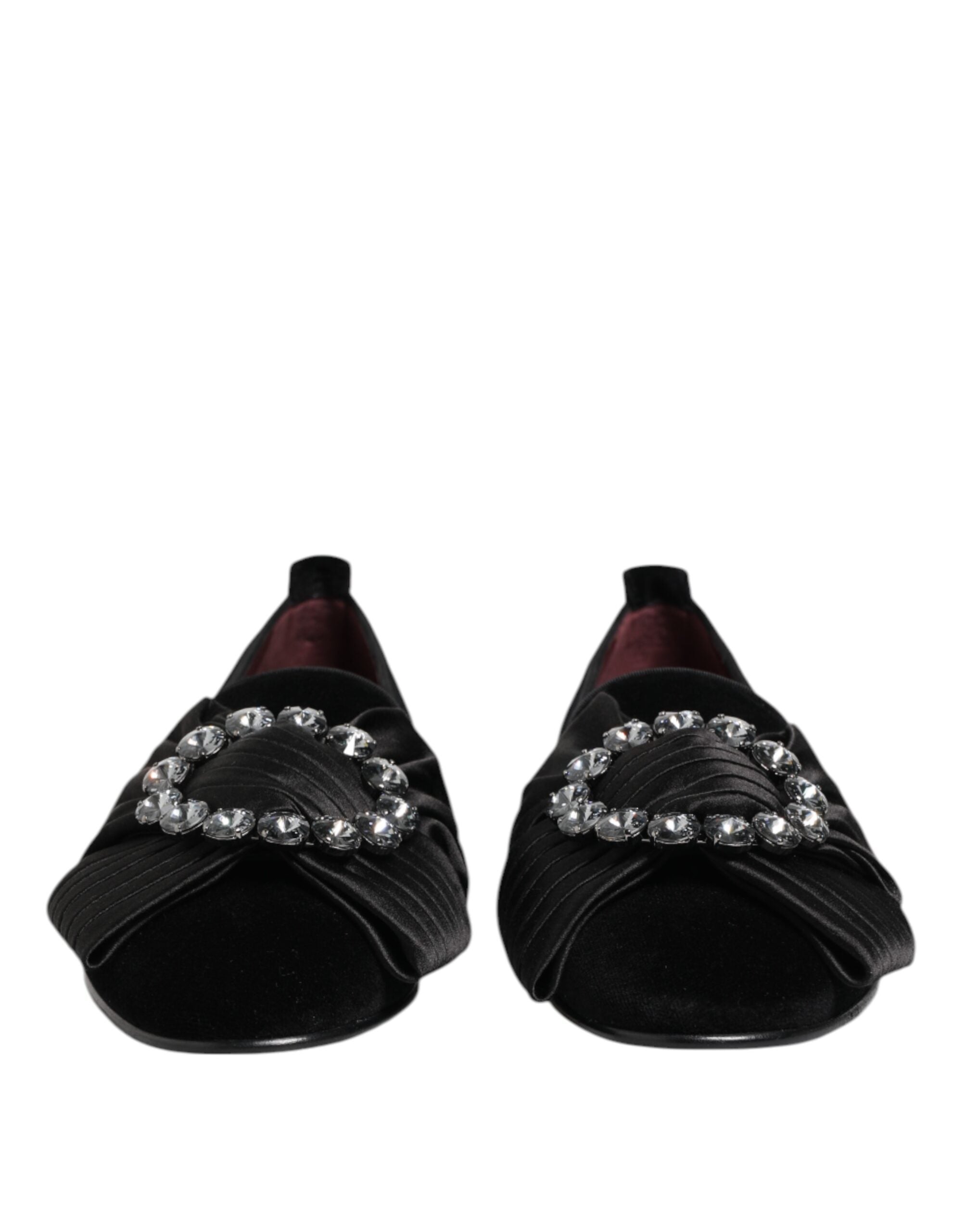 Dolce & Gabbana Schwarze VATICANO Slip-on Schuhe mit Kristallband
