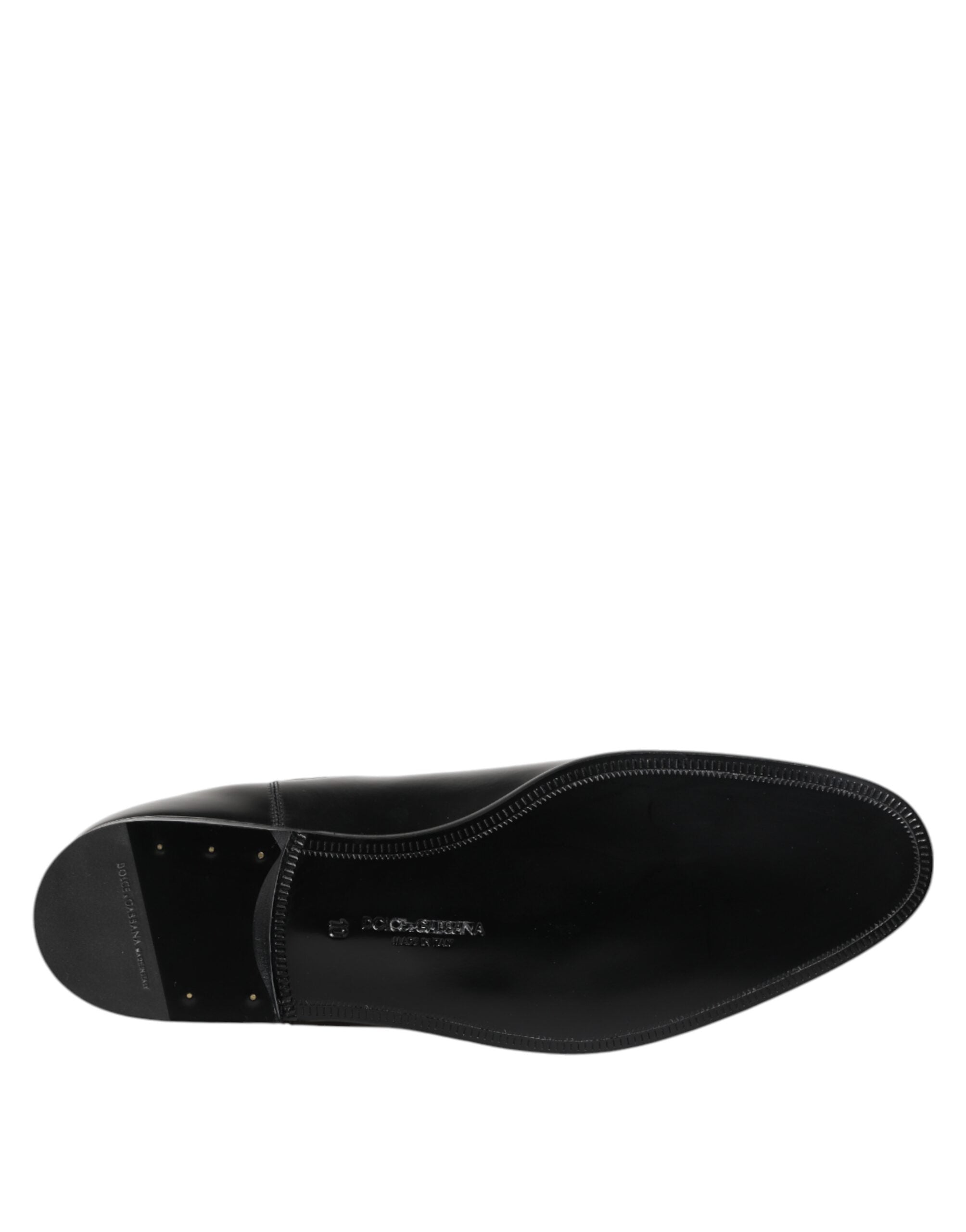 Dolce & Gabbana Black Chelsea Slip On Mid Calf Boots Shoes