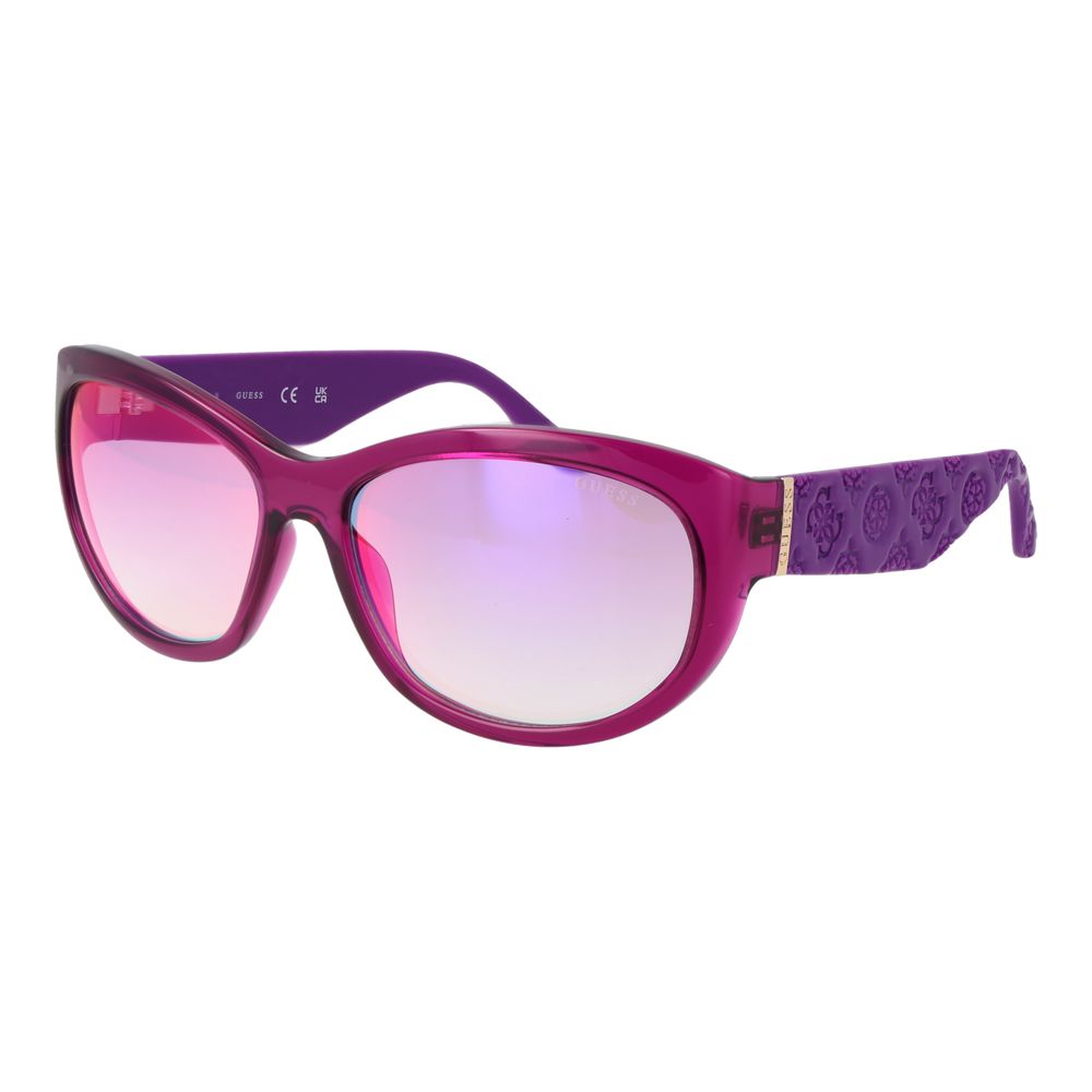 Guess paarse plastic zonnebril