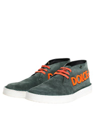 Dolce & Gabbana Grüne Derby Logo Freizeit-Herren-Sneaker Schuhe