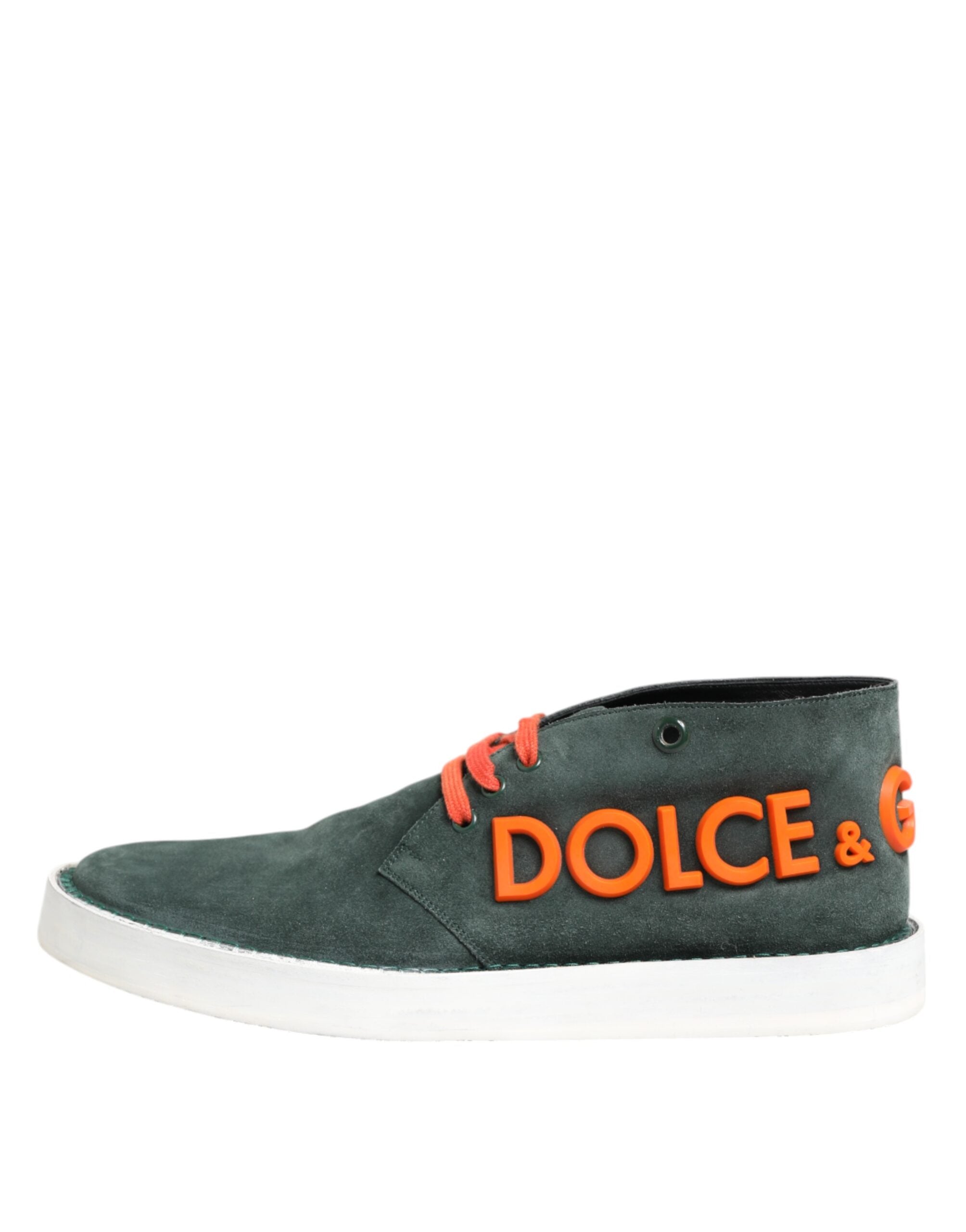 Dolce & Gabbana Grüne Derby Logo Freizeit-Herren-Sneaker Schuhe