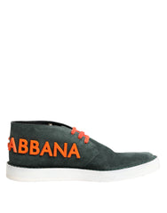 Dolce & Gabbana Grüne Derby Logo Freizeit-Herren-Sneaker Schuhe