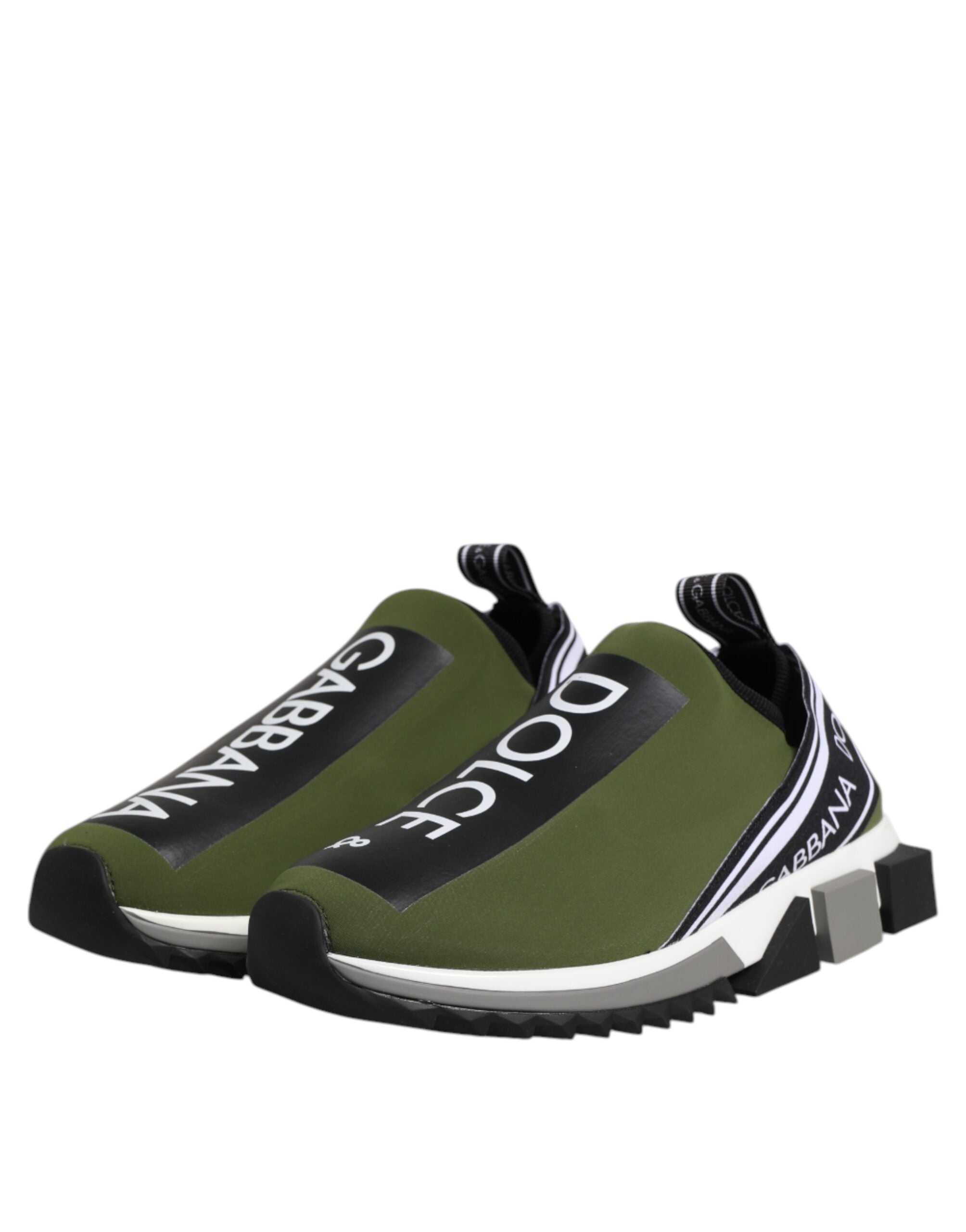Dolce & Gabbana Grüne Logo Low Top Sorrento Herren Sneaker Schuhe