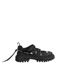 Dolce &amp; Gabbana – Schwarze Trekking-Sneaker mit niedrigem Schaft und Schnürung