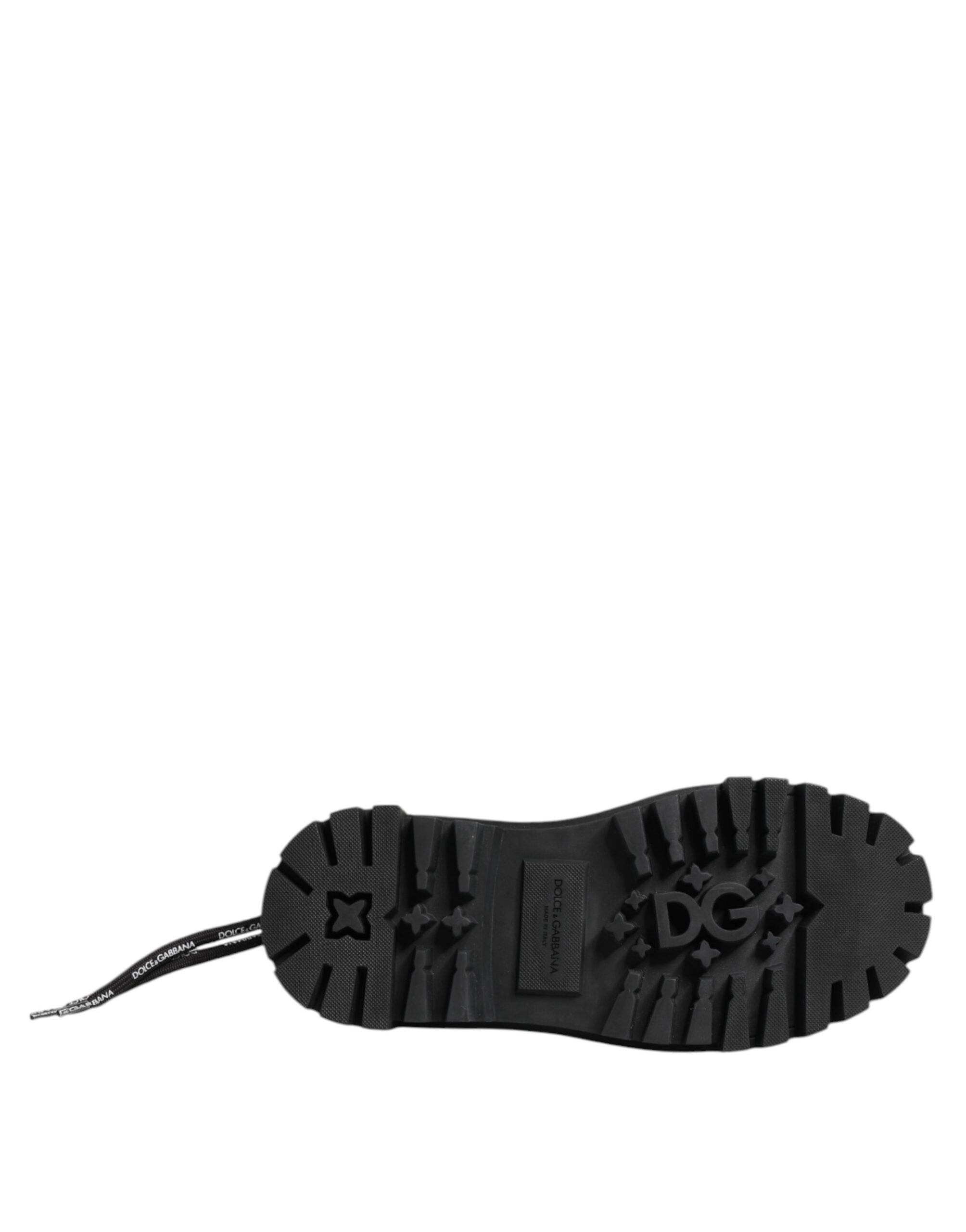 Dolce &amp; Gabbana – Schwarze Trekking-Sneaker mit niedrigem Schaft und Schnürung