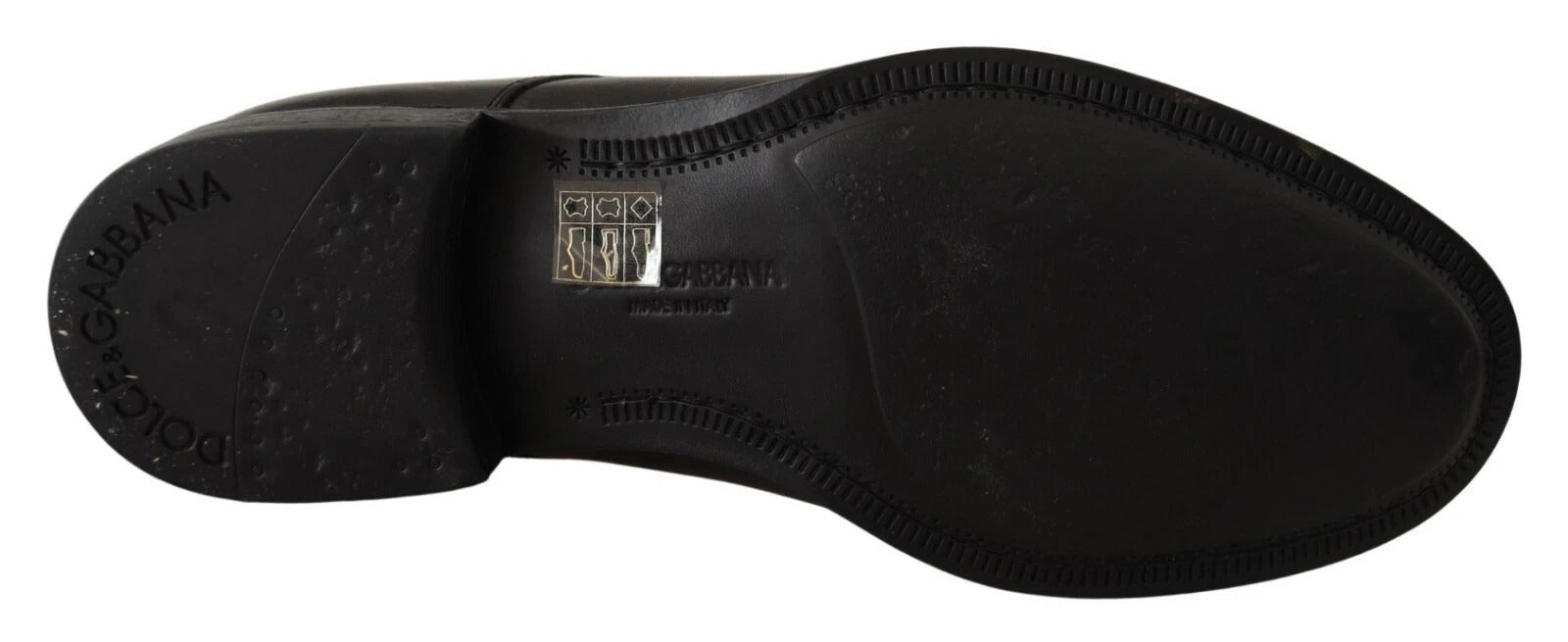 Dolce & Gabbana Schwarze Leder Derby Herren Business Schnürschuhe