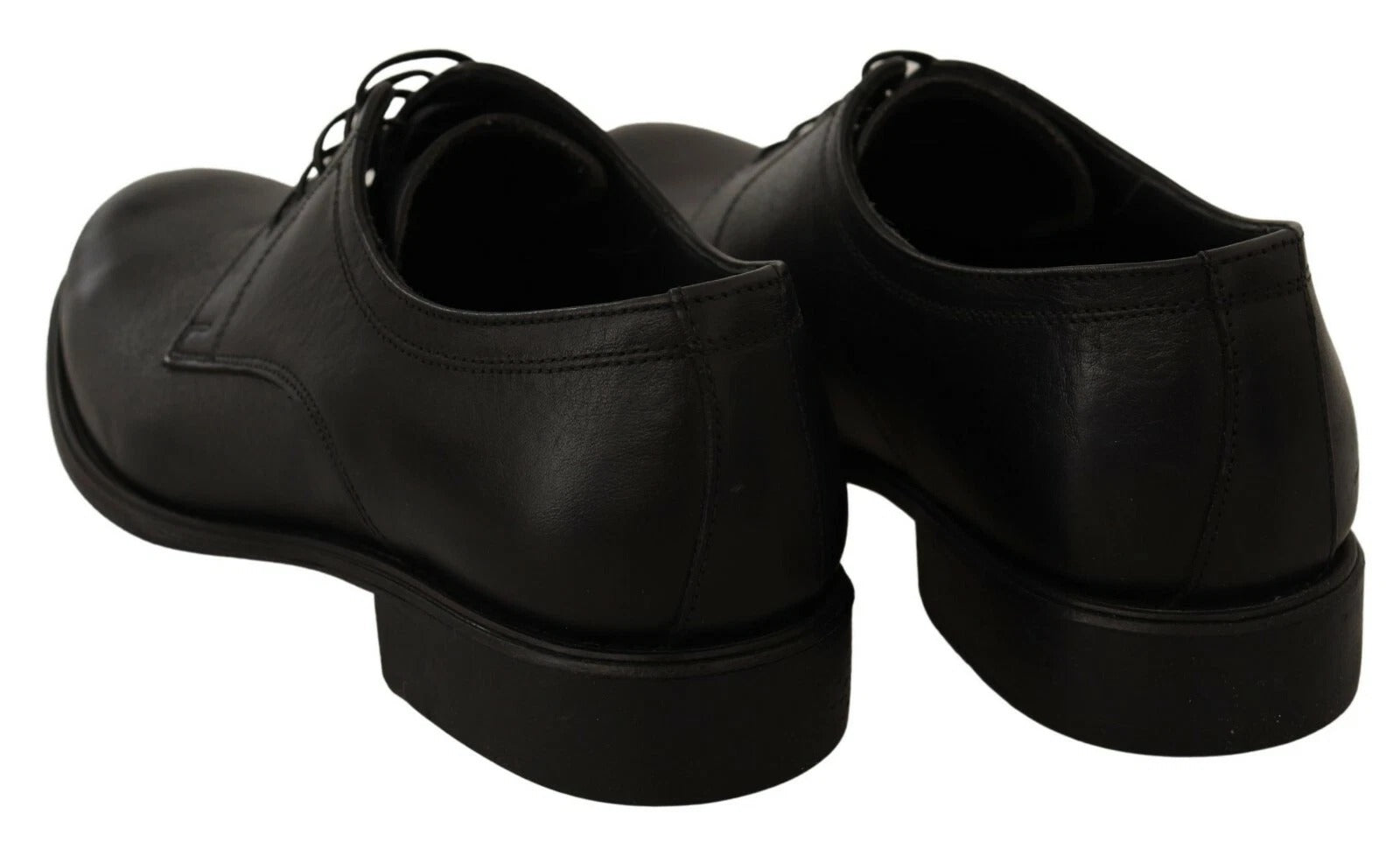 Dolce & Gabbana Schwarze Leder Derby Herren Business Schnürschuhe