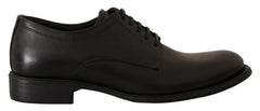 Dolce & Gabbana Schwarze Leder Derby Herren Business Schnürschuhe