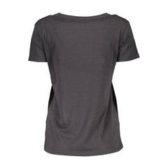 Scervino Street Damen T-Shirt aus schwarzer Baumwolle