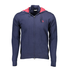 U.S. POLO ASSN. Blaue Baumwoll-Herrenstrickjacke