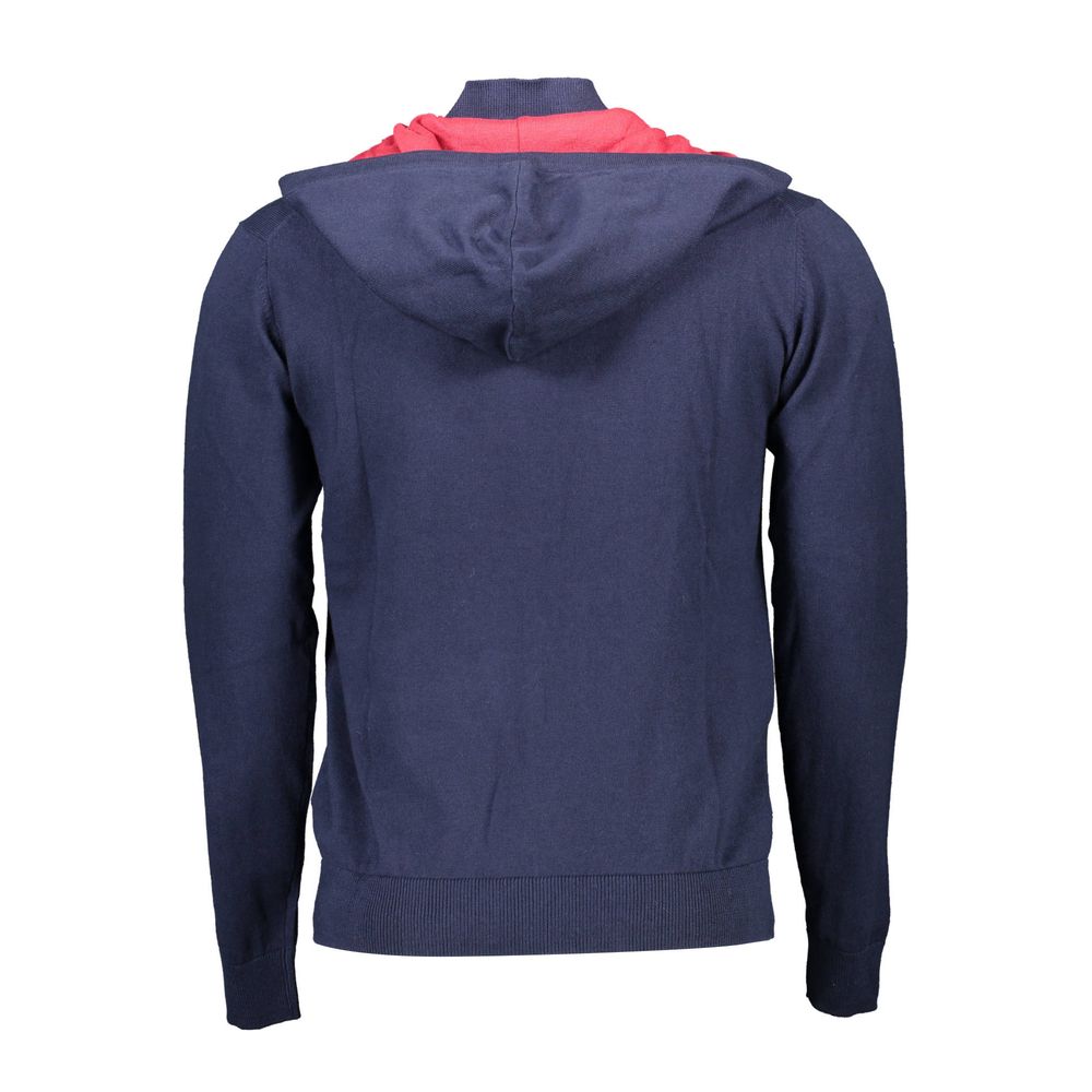 U.S. POLO ASSN. Blaue Baumwoll-Herrenstrickjacke