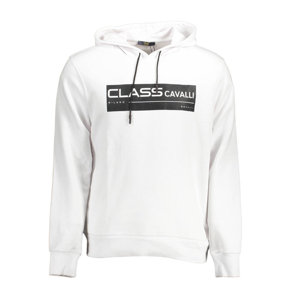 Cavalli Class Weißes Baumwoll-Herren-Sweatshirt