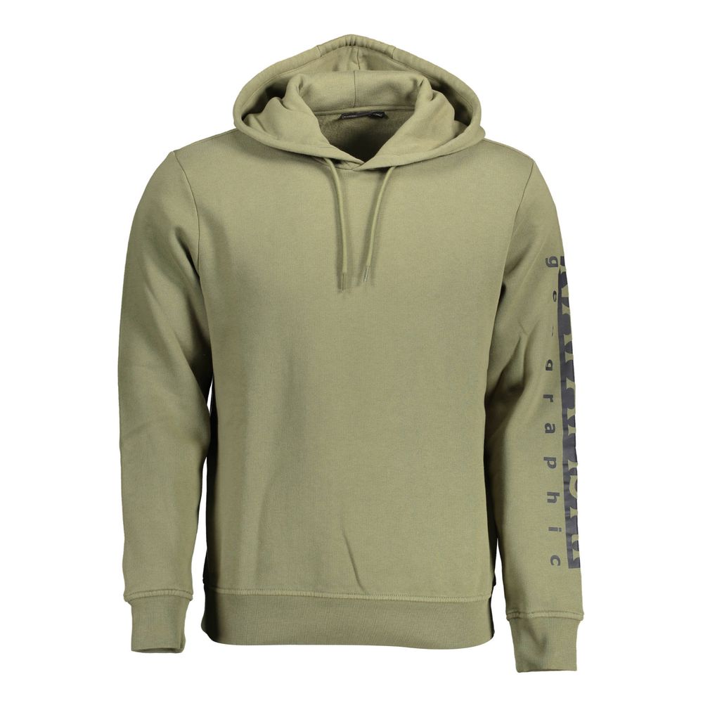 Napapijri Grünes Baumwoll-Herren-Sweatshirt