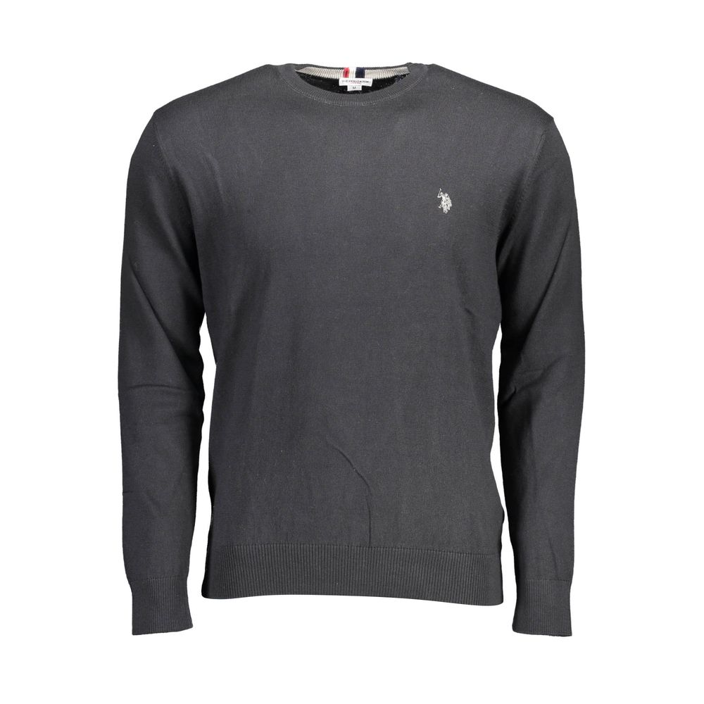 U.S. POLO ASSN. Schwarzer Herrenpullover aus Baumwolle