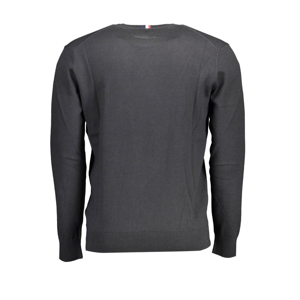 U.S. POLO ASSN. Schwarzer Herrenpullover aus Baumwolle