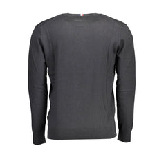 U.S. POLO ASSN. Schwarzer Herrenpullover aus Baumwolle