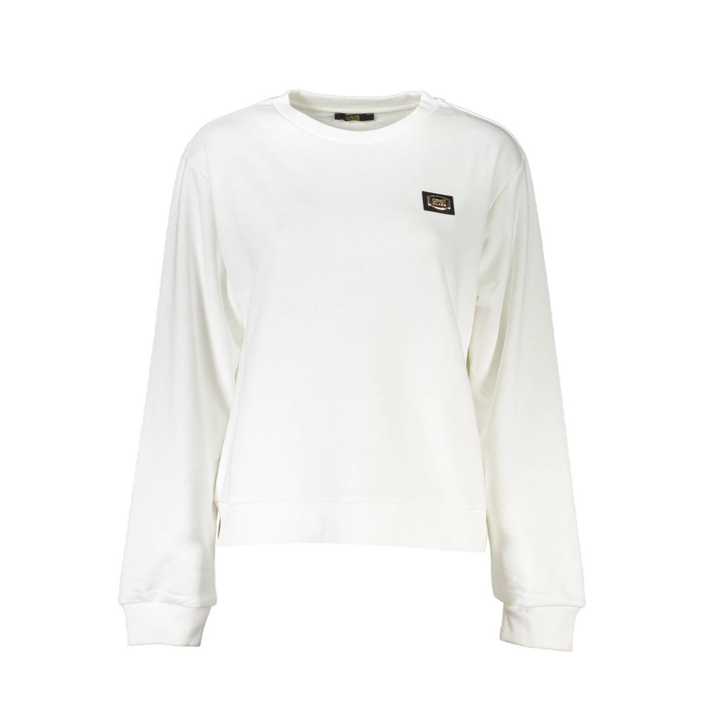 Cavalli Class Bianco Baumwoll-Damen-Sweatshirt