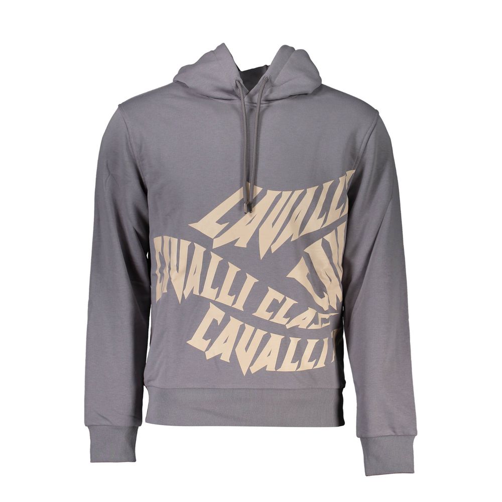 Cavalli Class Herrenpullover aus grauer Baumwolle