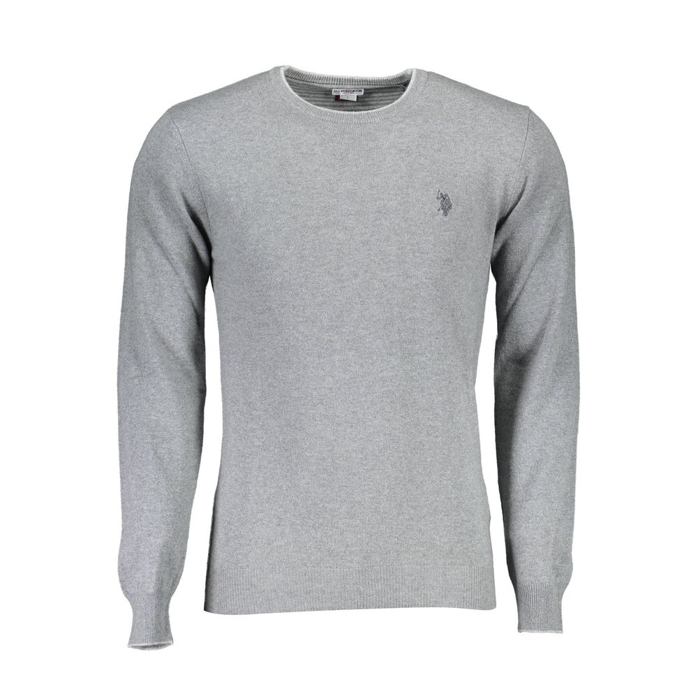 U.S. POLO ASSN. Grauer Herrenpullover aus Wolle
